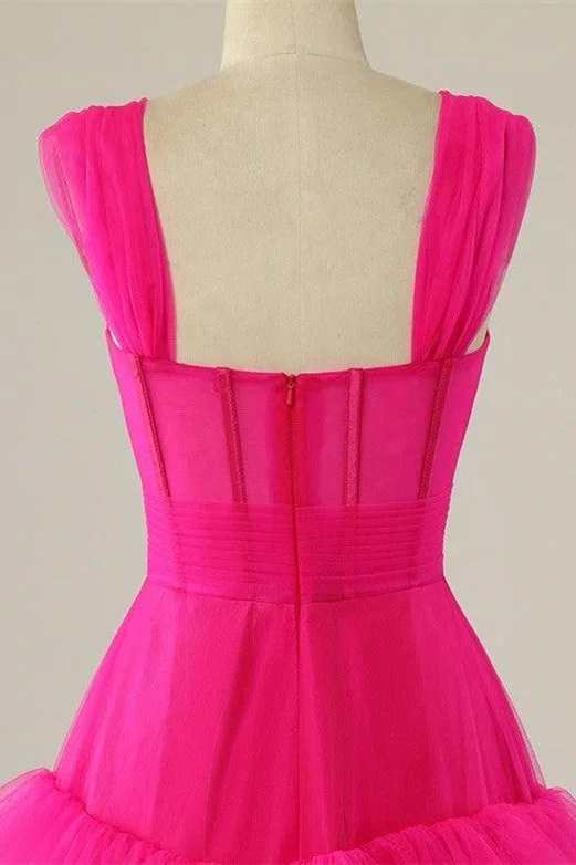 straps-hot-pink-ruffle-tiered-long-prom-dress