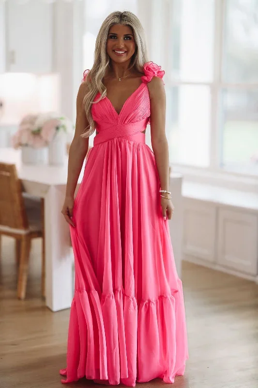 Tell Me You Love Me Maxi Dress - Fuchsia