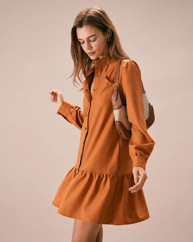 the-caramel-mock-neck-a-line-mini-dress