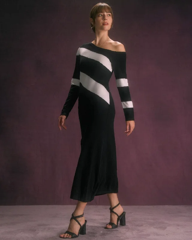 the-colorblock-one-shoulder-knit-midi-dress