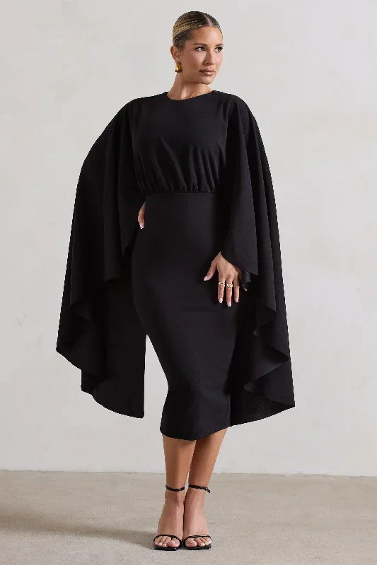 tranquility-black-gathered-midi-dress-with-cape-cl131009002