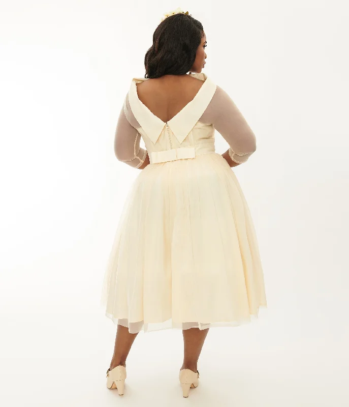 unique-vintage-plus-size-ivory-chiffon-lille-wedding-dress