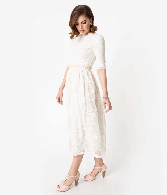 vintage-style-antique-ivory-embroidered-lace-modest-midi-dress-1