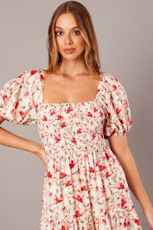 white-floral-midi-dress-puff-sleeve-shirred-bust-dd2019c-47pb-1