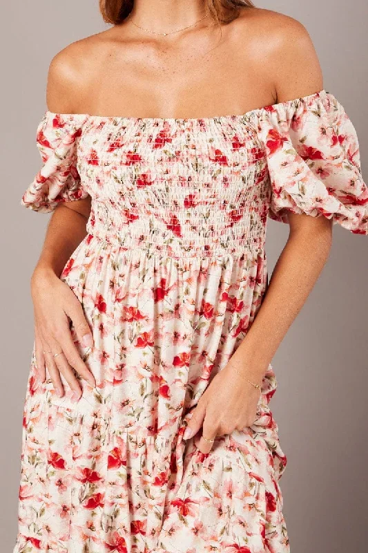 white-floral-midi-dress-puff-sleeve-shirred-bust-dd2019c-47pb-1