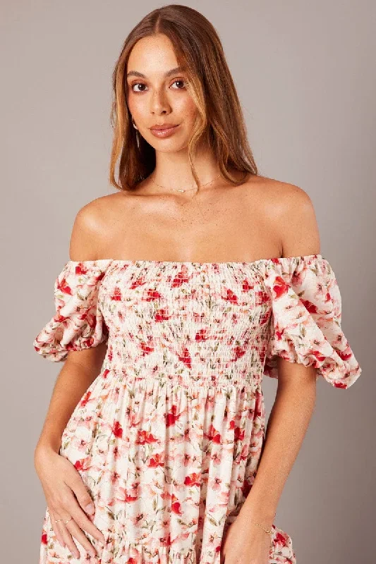 white-floral-midi-dress-puff-sleeve-shirred-bust-dd2019c-47pb-1