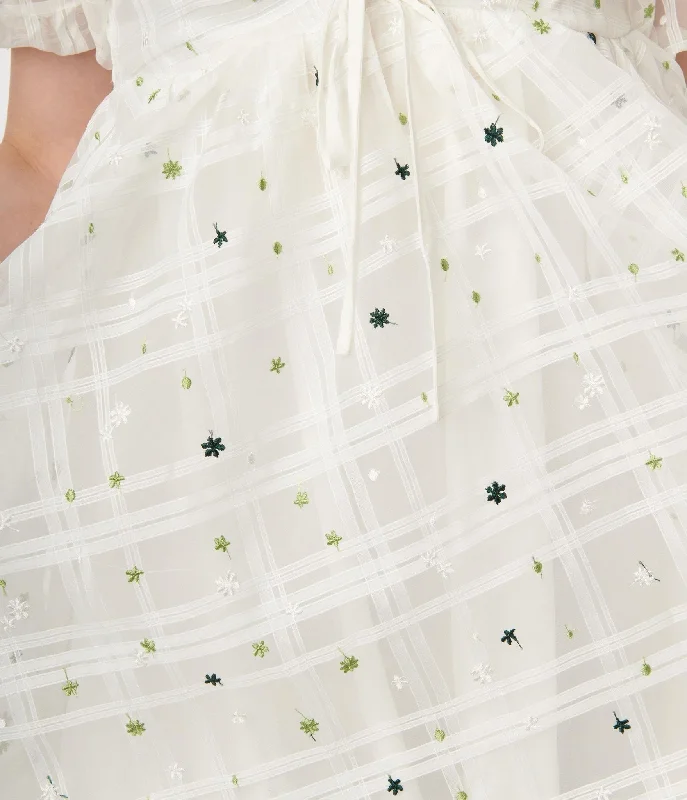 white-green-floral-babydoll-dress