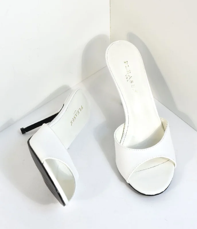 white-matte-leatherette-peep-toe-slip-on-heels