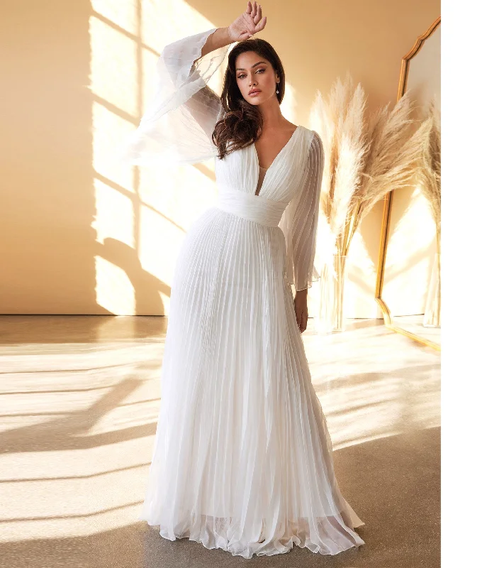 white-pleated-midi-bridal-dress