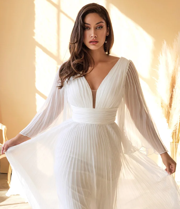 white-pleated-midi-bridal-dress